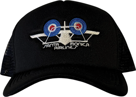SMA BI-PLANE MESH TRUCKER HAT ADJ-BLACK