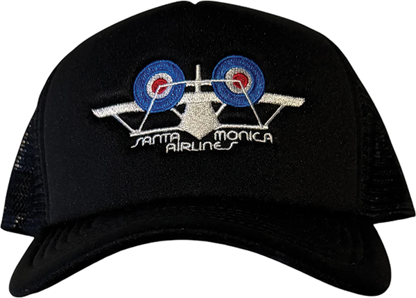 SMA BI-PLANE MESH TRUCKER HAT ADJ-BLACK