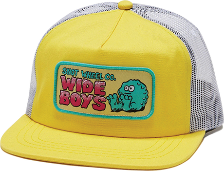 SNOT WIDE BOYS LOGO TRUCKER HAT YELLOW
