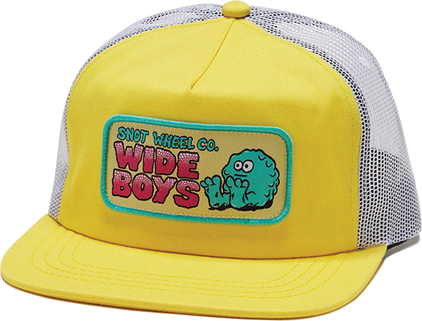 SNOT WIDE BOYS LOGO TRUCKER HAT YELLOW