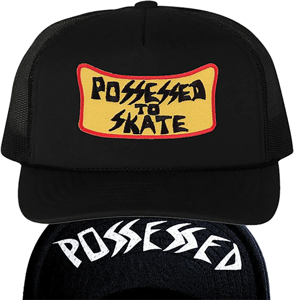 SUICIDAL POSSESED TO SKATE FLIP MESH HAT ADJ-BLK