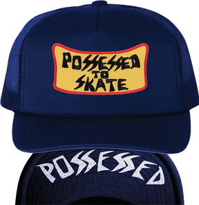 SUICIDAL POSSESSED 2 SKATE PATCH MESH HAT ADJ-NAVY