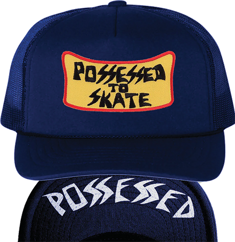 SUICIDAL POSSESSED 2 SKATE PATCH MESH HAT ADJ-NAVY