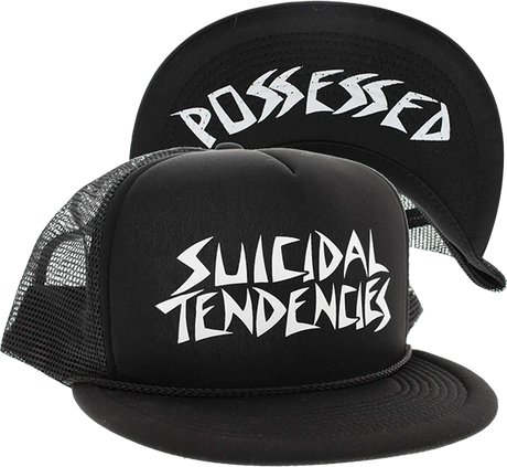 SUICIDAL ST OG/POSSESED FLIP MESH HAT ADJ-BLK/WHT