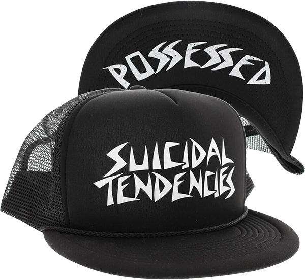 SUICIDAL ST OG/POSSESED FLIP MESH HAT ADJ-BLK/WHT