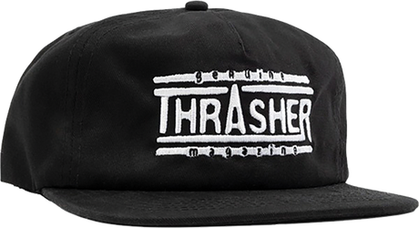 Thrasher Genuine Logo Snapback Black White