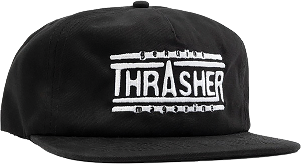 Thrasher Genuine Logo Snapback Black White