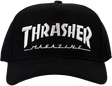 THRASHER MAG LOGO BALL CAP HAT ADJ-BLACK