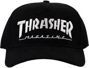 THRASHER MAG LOGO BALL CAP HAT ADJ-BLACK