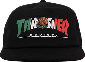 THRASHER MEXICO REVISTA HAT ADJ-BLACK