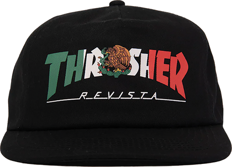 THRASHER MEXICO REVISTA HAT ADJ-BLACK