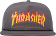 THRASHER PRINTED FLAME HAT ADJ-GREY
