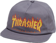 THRASHER PRINTED FLAME HAT ADJ-NAVY