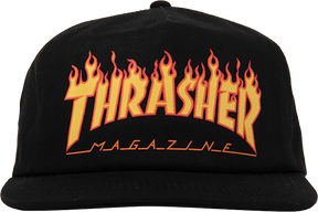 THRASHER PRINTED FLAME HAT ADJ-BLACK
