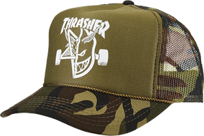 THRASHER SF THRASH AND BURN TRUCKER HAT ADJ-CAMO