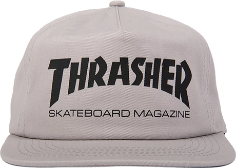 THRASHER SKATE MAG HAT ADJ-GREY/BLACK