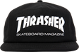 THRASHER SKATE MAG HAT ADJ-BLACK/WHT