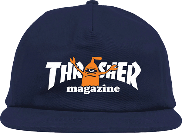 THRASHER TOY MACHINE SECT HAT ADJ-NAVY
