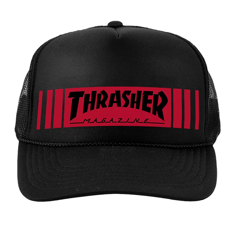 THRASHER BAR TRUCKER HAT ADJ-BLACK