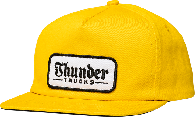 THUNDER SCRIPT PATCH HAT ADJ-GLD/BLK