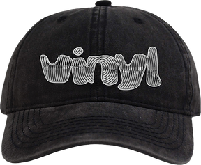 VINYL SPIRAL DAD HAT ADJ-BLACK