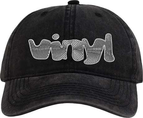 VINYL SPIRAL DAD HAT ADJ-BLACK