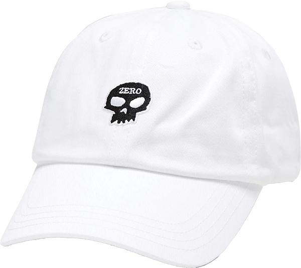 ZERO SINGLE SKULL DAD HAT ADJ-WHITE