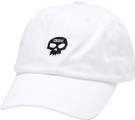 ZERO SINGLE SKULL DAD HAT ADJ-WHITE