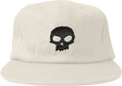 ZERO SINGLE SKULL APPLIQUE HAT ADJ-OFF WHT/BLK