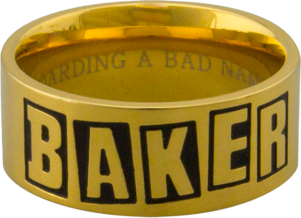 BAKER BRAND LOGO RING XS-GOLD