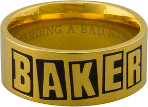 BAKER LOGO RING MEDIUM GOLD