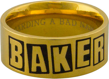 BAKER LOGO RING MEDIUM GOLD