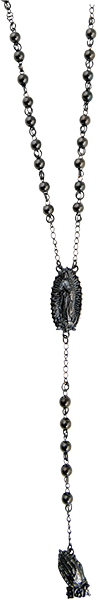 DGK ROSARY NECKLACE BLACK