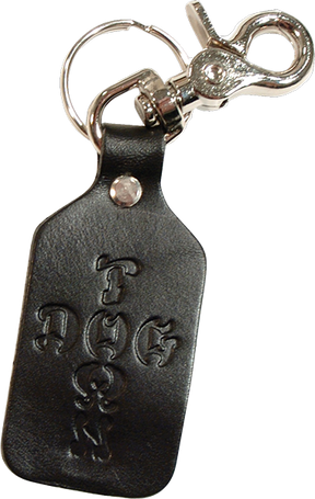 DOGTOWN LEATHER CLIP ON KEYCHAIN