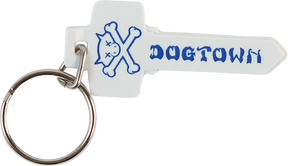 DOGTOWN UTILITY KNIFE KEYCHAIN WHITE/BLUE