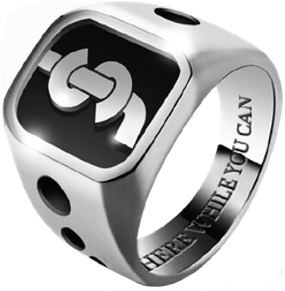 SHAKE JUNT DRIP LOGO RING XS-SILVER