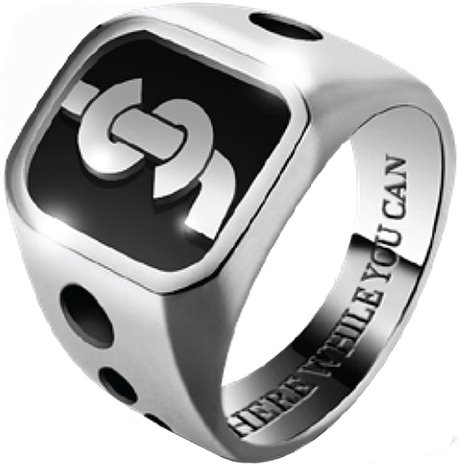 SHAKE JUNT DRIP LOGO RING S-SILVER