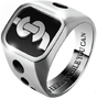 SHAKE JUNT DRIP LOGO RING M-SILVER
