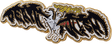DEATHWISH SKELETON HORSE RIDER LAPEL PIN 2.3"