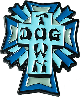 DOGTOWN CROSS LOGO ENAMEL PIN BLUE