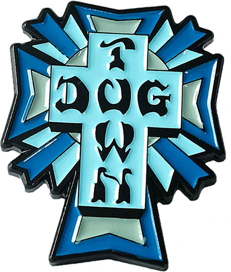 DOGTOWN CROSS LOGO ENAMEL PIN BLUE