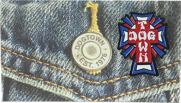 DOGTOWN CROSS LOGO COLOR ENAMEL PIN