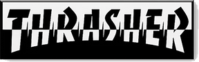 THRASHER MIXTAPE LAPEL PIN LAPEL PIN BLACK/WHITE
