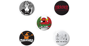 THRASHER TOY MACHINE 1" ASST.5/PK BUTTONS