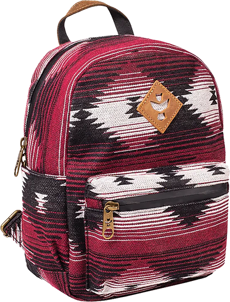 REVELRY SHORTY MINI BACKPACK 7.4L MAROON PATTERN