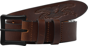 ANTI HERO BASIC EAGLE LEATHER BELT S/MD 42" BROWN/BLK