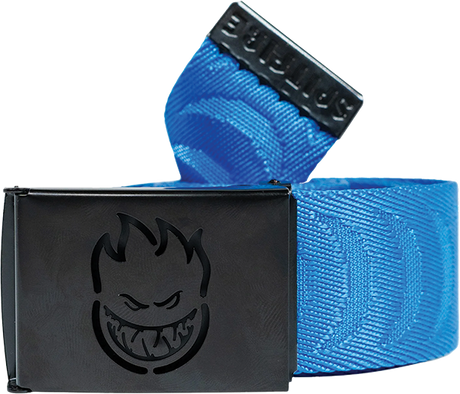 SPITFIRE BIGHEAD CUT OUT CRESCENT WEB BELT ADJ-BLU/BLK