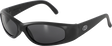BAKER OVAL WRAPAROUND SUNGLASSES BLACK