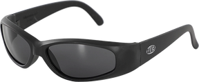 BAKER OVAL WRAPAROUND SUNGLASSES BLACK