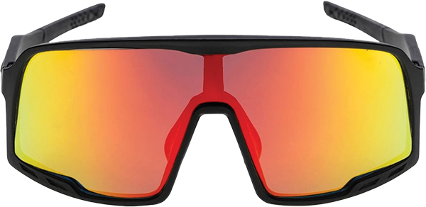 CHPO HENRIK SUNGLASSES BLACK/RED MIRROR